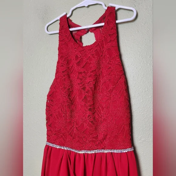 NWT - City Studio Red Semi Formal Dress Juniors Size 5 - Picture 2 of 8